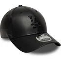 svart-bojd-skarm-snapback-keps-med-svart-logotyp-9forty-m-crown-pu-fran-los-angeles-dodgers-mlb-av-new-era