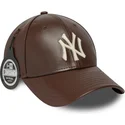 justerbar-brun-bojd-keps-9forty-m-crown-img-leather-new-york-yankees-mlb-fran-new-era