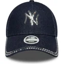 new-era-new-york-yankees-mlb-9forty-sequin-denim-justerbar-marinbla-kurvkeps-for-dam
