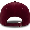 casquette-courbee-grenat-ajustable-pour-femme-9forty-velour-los-angeles-dodgers-mlb-new-era