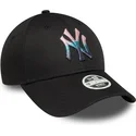czarna-zakrzywiona-regulowana-czapka-dla-kobiet-9forty-z-metalicznym-logo-new-york-yankees-mlb-od-new-era