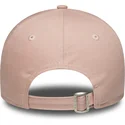 verstellbare-rosa-damen-cap-mit-gebogenem-schirm-und-rosa-logo-9forty-league-essential-los-angeles-dodgers-mlb-von-new-era