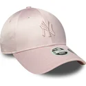 new-era-new-york-yankees-mlb-9forty-satin-bow-back-verstellbare-rosa-kappe-fur-damen-mit-rosa-logo