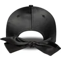 verstellbare-schwarze-damenkappe-mit-gebogenem-schirm-und-schwarzem-logo-9forty-satin-bow-back-der-new-york-yankees-mlb-von-new-