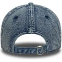 verstellbare-blaue-damen-cap-mit-gebogenem-schirm-9twenty-denim-der-los-angeles-dodgers-mlb-von-new-era