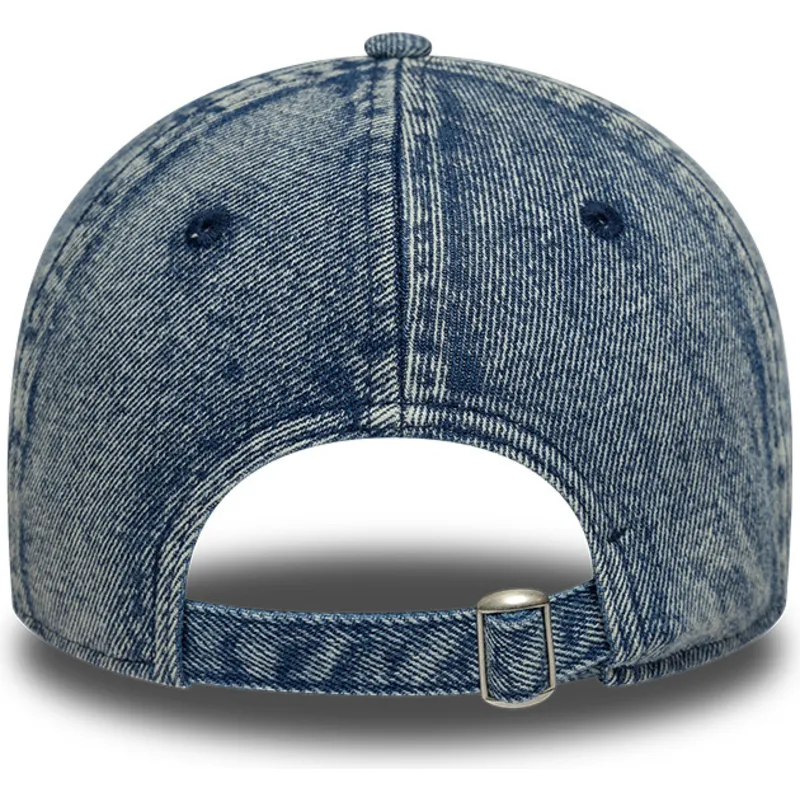 verstellbare-blaue-damen-baseballkappe-9twenty-denim-los-angeles-dodgers-mlb-von-new-era