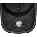 verstellbare-schwarze-damen-cap-9twenty-denim-der-new-york-yankees-mlb-von-new-era