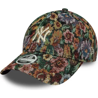 New Era New York Yankees MLB 9TWENTY Floral justerbar flerfärgad kurvkeps för dam