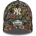 new-era-new-york-yankees-mlb-9twenty-floral-verstellbare-mehrfarbige-damen-cap-mit-gebogenem-schirm