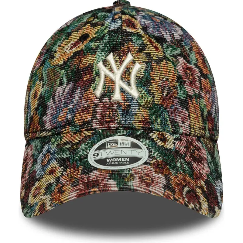 new-era-mlb-new-york-yankees-9twenty-floral-verstellbare-damenkappe-mit-gebogenem-schirm-mehrfarbig