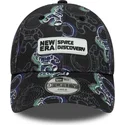 schwarze-verstellbare-kinder-cap-9forty-space-all-over-print-von-new-era