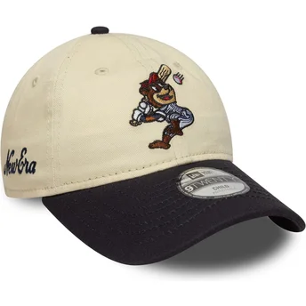 Verstellbare beige und marineblaue 9TWENTY Mascot Kinderkappe von New Era