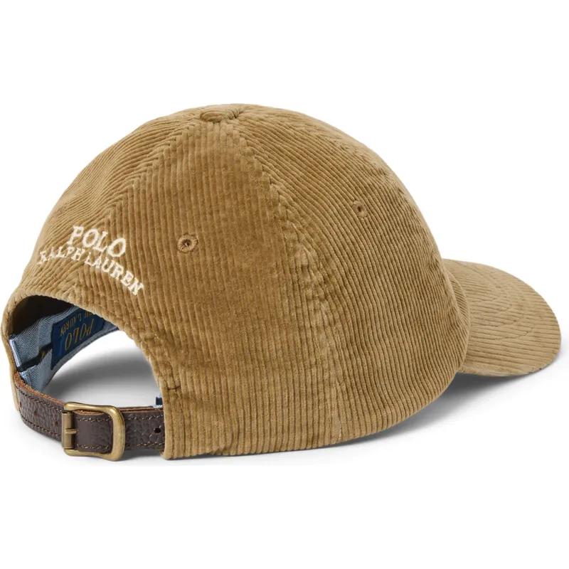 hellbraune-verstellbare-curved-cap-classic-sport-corduroy-von-polo-ralph-lauren