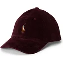 verstellbare-bordeauxfarbene-kord-cap-classic-sport-von-polo-ralph-lauren