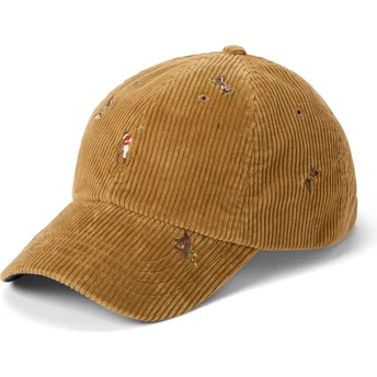 Gorra curva marrón ajustable Classic Sport Duck Corduroy de Polo Ralph Lauren
