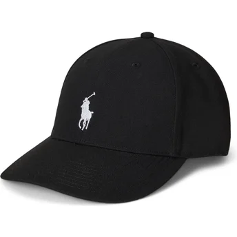 Czarna czapka z daszkiem snapback Twill High Crown od Polo Ralph Lauren