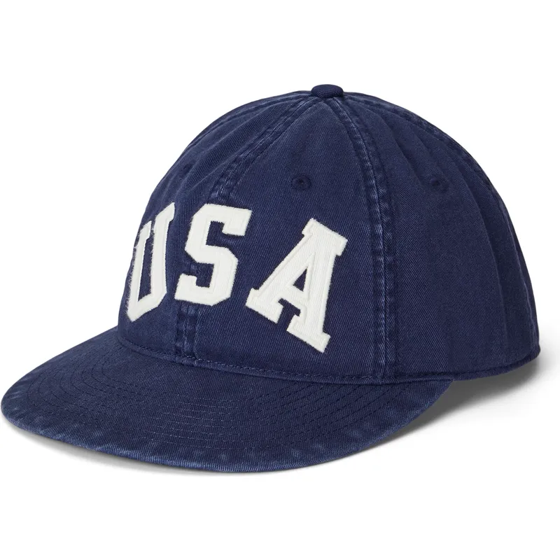 marineblaue-verstellbare-flatcap-usa-appliqued-twill-von-polo-ralph-lauren