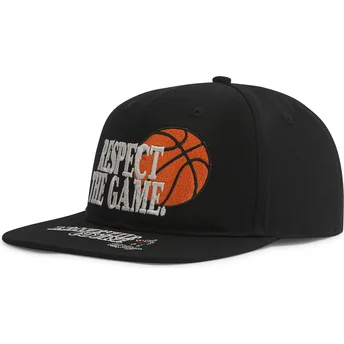 AND1 Flat Brim Respect The Game Slogan Black Snapback Cap