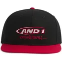 casquette-plate-noire-et-rouge-snapback-graffiti-logo-and1