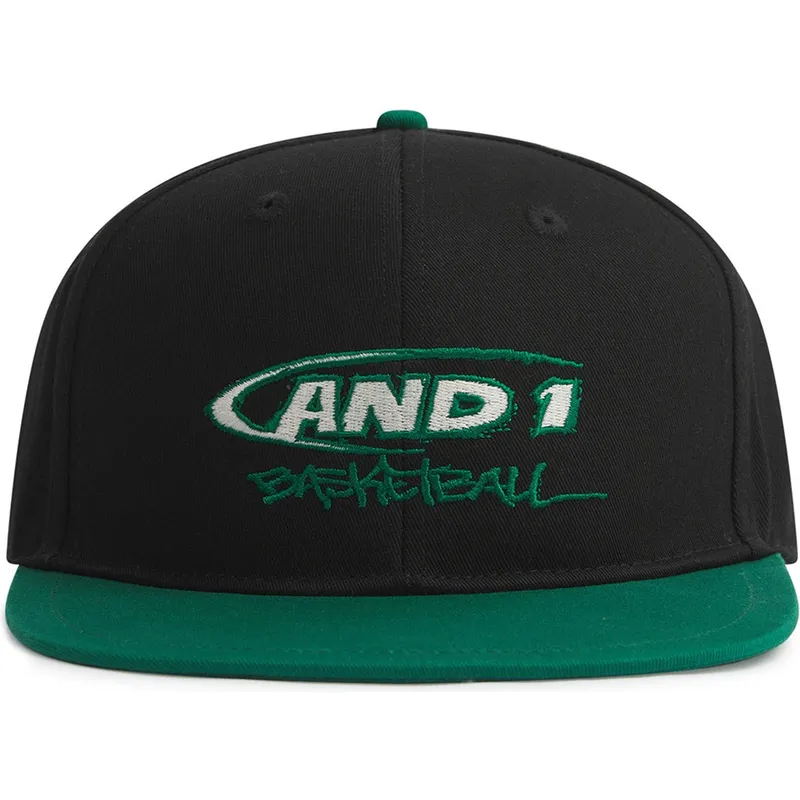 svart-och-gron-platt-snapback-keps-graffiti-logo-fran-and1