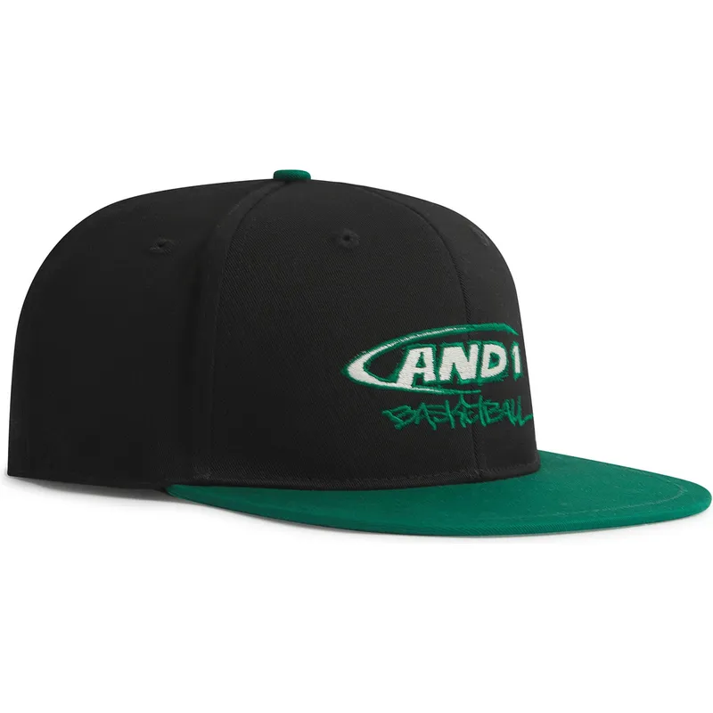 schwarze-und-grune-snapback-cap-mit-graffiti-logo-von-and1