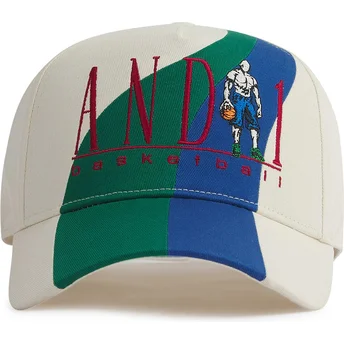 Casquette courbée beige snapback Retro Logo Colour Block AND1