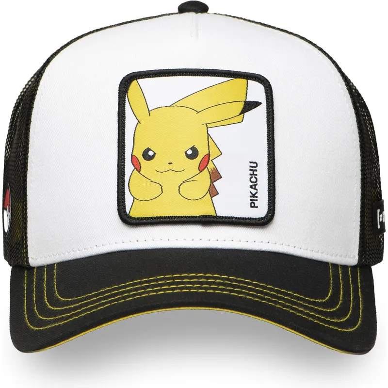 capslab-pokemon-pikachu-pkm6-ele-weisse-und-schwarze-trucker-kappe