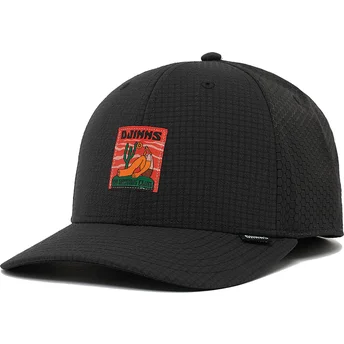 Djinns Curved Brim TrueFit Resting Man Black Adjustable Cap