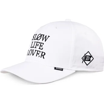Djinns Curved Brim TrueFit Slow Life Lover White Adjustable Cap