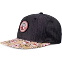 svart-och-flerfargad-platt-keps-snapback-for-barn-lucky-cat-linen-rev-fran-djinns