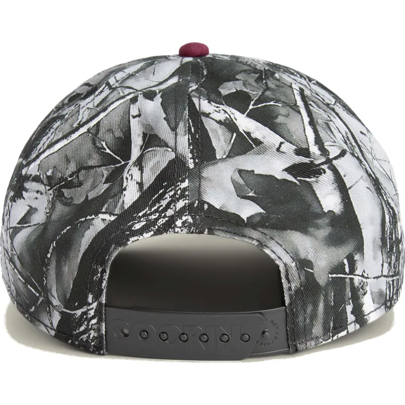 rote-snapback-kappe-mit-gebogenem-schirm-rhinozeros-tuff-camo-desaturated-camo-the-farm-von-goorin-bros