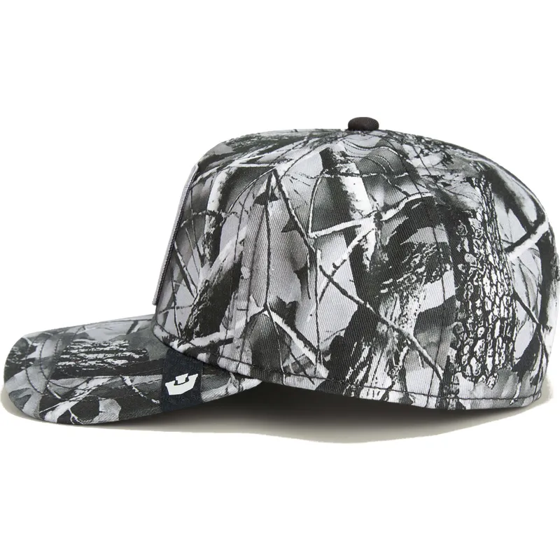 goorin-bros-the-farm-ruthless-camo-desaturated-camo-snapback-cap-mit-gebogenem-schirm-und-buffelmotiv