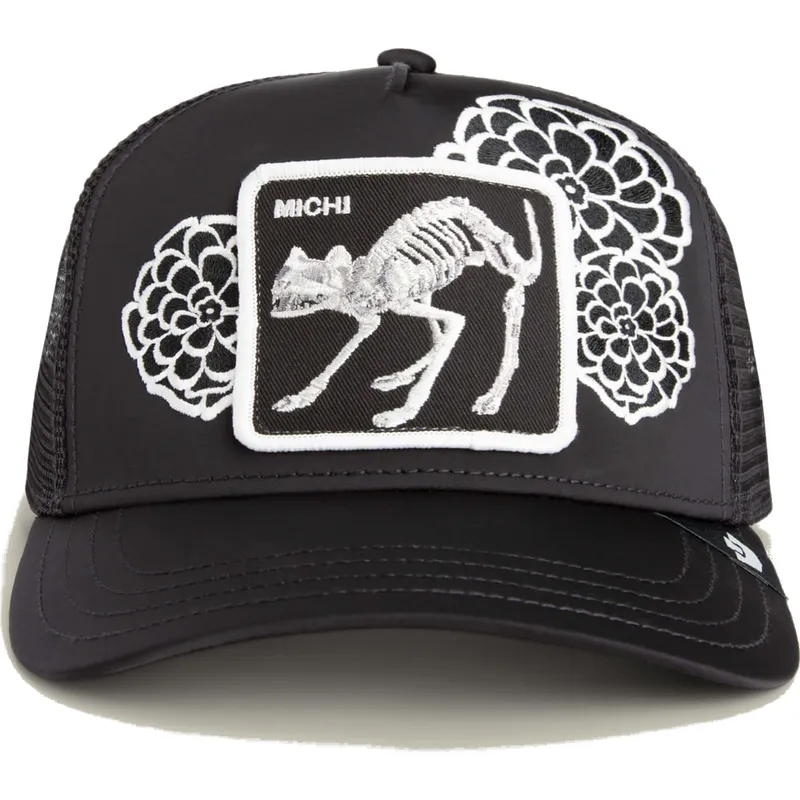 schwarze-trucker-kappe-katze-dia-de-michi-dia-de-los-muertos-the-farm-von-goorin-bros