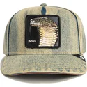 gorra-curva-azul-denim-snapback-serpiente-pit-boss-the-showdown-the-farm-de-goorin-bros