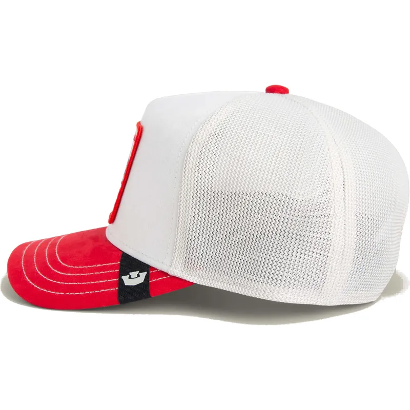 weisse-und-rote-trucker-kappe-mit-vicious-suede-snake-von-the-farm-von-goorin-bros