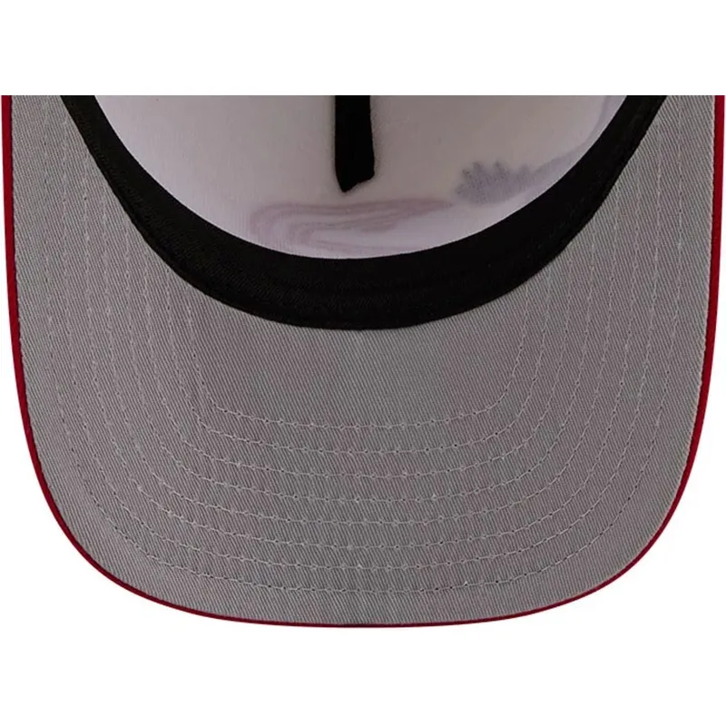 beige-rote-snapback-kappe-9fifty-a-frame-precurved-hardwood-classics-der-atlanta-hawks-nba-von-new-era