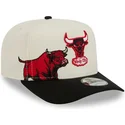 beige-och-svart-bojd-keps-snapback-9fifty-a-frame-precurved-hardwood-classics-chicago-bulls-nba-fran-new-era