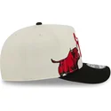 new-era-curved-brim-9fifty-a-frame-precurved-hardwood-classics-chicago-bulls-nba-beige-and-black-snapback-cap