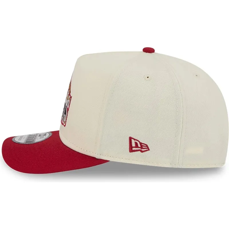 new-era-9fifty-a-frame-precurved-hardwood-classics-snapback-kappe-in-beige-und-rot-der-denver-nuggets-nba
