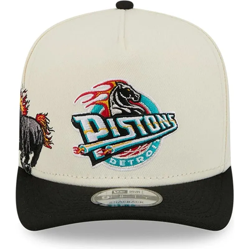 beige-och-svart-bojd-keps-snapback-9fifty-a-frame-precurved-hardwood-classics-fran-detroit-pistons-nba-av-new-era
