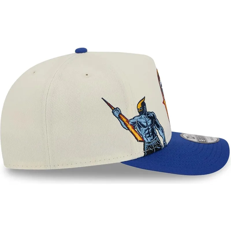 beige-blaue-snapback-kappe-9fifty-a-frame-precurved-hardwood-classics-der-golden-state-warriors-nba-von-new-era