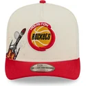 beige-und-rote-gebogene-snapback-kappe-9fifty-a-frame-precurved-hardwood-classics-der-houston-rockets-nba-von-new-era