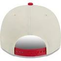 bezowo-czerwona-zakrzywiona-czapka-snapback-9fifty-a-frame-precurved-hardwood-classics-houston-rockets-nba-new-era