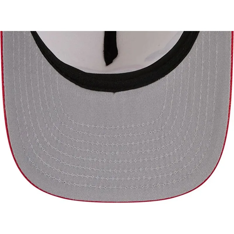 beige-rote-snapback-kappe-9fifty-a-frame-precurved-hardwood-classics-der-houston-rockets-nba-von-new-era