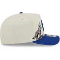 beige-och-bla-snapback-keps-med-bojd-skarm-9fifty-a-frame-precurved-hardwood-classics-av-minnesota-timberwolves-nba-fran-new-era