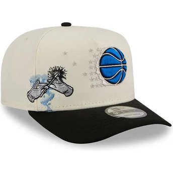 Beige och svart böjd snapbackkeps 9FIFTY A Frame Precurved Hardwood Classics från Orlando Magic NBA av New Era