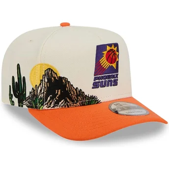 Beżowo-pomarańczowa czapka z zakrzywionym daszkiem typu snapback 9FIFTY A Frame Precurved Hardwood Classics Phoenix Suns NBA od 