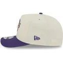 beige-och-violett-bojd-snapback-keps-9fifty-a-frame-precurved-hardwood-classics-fran-utah-jazz-nba-av-new-era