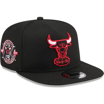 Svart platt snapback-keps 9FIFTY A Frame Hardwood Classics från Chicago Bulls NBA av New Era