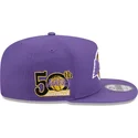 new-era-flat-brim-9fifty-a-frame-hardwood-classics-los-angeles-lakers-nba-purple-snapback-cap